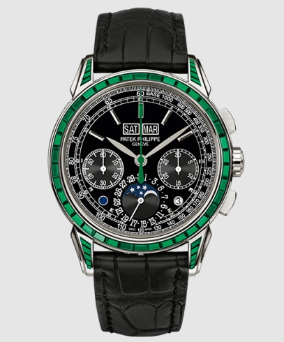 Review Patek Philippe Grand Complications Perpetual Calendar Chronograph 5271P Emerald Replica Watch 5271/13P-001